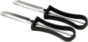 Chef Craft Classic Stainless Steel Blade Vegetable Peeler, 6 inches in length 2 piece set, Black Chef Craft Classic Stainless Steel Blade Vegetable Peeler, 6 inches in length 2 piece set, Black