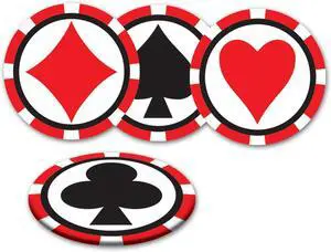 Beistle 8-Piece Casino Coasters in Assorted Designs, Las Vegas Casino Themed Party Accessories, Gambling Themed Party Decorations, 3.25" Beistle 8-Piece Casino Coasters in Assorted Designs, Las Vegas Casino Themed Party Accessories, Gambling Themed Party Decorations, 3.25"