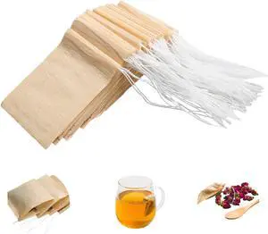 Eketirry 200pcs Disposable Tea Bags for Loose Tea, Empty Tea Bag with Wood Pulp Material, Unbleached Tea Filter Bag with Drawstring (Initial, 3.15 x3.94 inch) Eketirry 200pcs Disposable Tea Bags for Loose Tea, Empty Tea Bag with Wood Pulp Material, Unbleached Tea Filter Bag with Drawstring (Initial, 3.15 x3.94 inch)