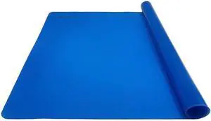 LONGFITE Large Silicone Counter Mat 19.68x15.74 inch Multipurpose Table Placemat Countertop Protector Baking Pastry Mat Nonstick, Nonskid and Heat Resistent (Large, Blue) LONGFITE Large Silicone Counter Mat 19.68x15.74 inch Multipurpose Table Placemat Countertop Protector Baking Pastry Mat Nonstick, Nonskid and Heat Resistent (Large, Blue)