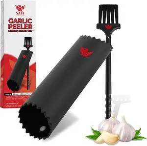 SAFI Silicone Garlic Peeler Tube Roller & Cleaning Brush Set, Garlic Skin Remover for Cloves Odor-Free Handheld Kitchen Gadget Tool Easy Clean Silicone Tube Kitchen Essentials Cooking Accessories SAFI Silicone Garlic Peeler Tube Roller & Cleaning Brush Set, Garlic Skin Remover for Cloves Odor-Free Handheld Kitchen Gadget Tool Easy Clean Silicone Tube Kitchen Essentials Cooking Accessories
