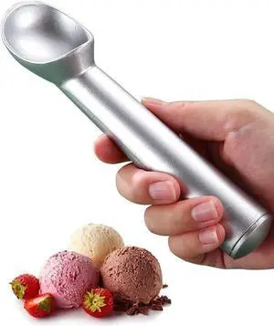 Multipurpose Heavy Duty Metal Large Ice Cream Scoop with Comfortable Handle and Ergonomic Non-Slip Grip (Short Handle-Silver) Multipurpose Heavy Duty Metal Large Ice Cream Scoop with Comfortable Handle and Ergonomic Non-Slip Grip (Short Handle-Silver)