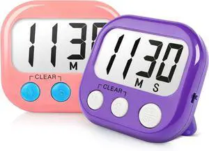 Digital Timer for Kids Classroom Timers for Teachers 2 Pack Pink Purple | Large Screen, Strong Magnetic, Loud Alarm, Teacher Supplies Digital Timer for Kids Classroom Timers for Teachers 2 Pack Pink Purple | Large Screen, Strong Magnetic, Loud Alarm, Teacher Supplies