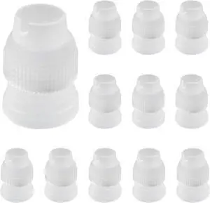 Clear Piping Bag Couplers, 12Pcs | Small Pipe Tip Coupler, Plastic Standard Couplers for Icing Nozzles, 32 x 23mm/1.26 x 0.9 Inch Clear Piping Bag Couplers, 12Pcs | Small Pipe Tip Coupler, Plastic Standard Couplers for Icing Nozzles, 32 x 23mm/1.26 x 0.9 Inch