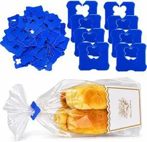100 Pcs Reusable Plastic Bread Clips - Keep Your Food Fresh with 7/8 x 7/8 inches Food Bag Clips (Blue) 100 Pcs Reusable Plastic Bread Clips - Keep Your Food Fresh with 7/8 x 7/8 inches Food Bag Clips (Blue)