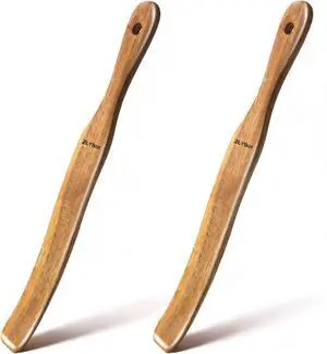 2Pcs Wooden Spurtle for Sourdough Starter, Mixing, Reaching Bottom of Jar, Dough Whisk, Long Handle Spatula, Kitchen Tools for NonStick Cookware, Baking & Cooking Utensils 2Pcs Wooden Spurtle for Sourdough Starter, Mixing, Reaching Bottom of Jar, Dough Whisk, Long Handle Spatula, Kitchen Tools for NonStick Cookware, Baking & Cooking Utensils