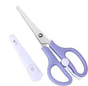 Baby Food Scissors, Baby Food Scissors,Portable Stainless Steel Scissor Children Safety Food Cutter with Cover for Baby Infant Complementary Food(Purple) Baby Food Scissors, Baby Food Scissors,Portable Stainless Steel Scissor Children Safety Food Cutter with Cover for Baby Infant Complementary Food(Purple)