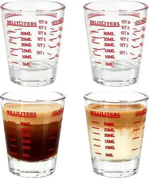 4 Pack Shot Glass Measuring Cup,Espresso Shot Glasses Liquid Heavy,Thick Base Liquid Measuring Cup for Mixing Cocktails Preparing Dessert (1 OZ, 2 TBS, 6 TSP, 30 ML) 4 Pack Shot Glass Measuring Cup,Espresso Shot Glasses Liquid Heavy,Thick Base Liquid Measuring Cup for Mixing Cocktails Preparing Dessert (1 OZ, 2 TBS, 6 TSP, 30 ML)