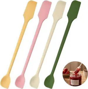 cobee 4Pcs Mini Silicone Spatulas, Long Dual-end Silicone Scraper, Multifunctional Small Scrapers Jar Scraper Spatula, Makeup Spatula Stirrer for Jam, Lotion, Narrow Thin Bottles cobee 4Pcs Mini Silicone Spatulas, Long Dual-end Silicone Scraper, Multifunctional Small Scrapers Jar Scraper Spatula, Makeup Spatula Stirrer for Jam, Lotion, Narrow Thin Bottles