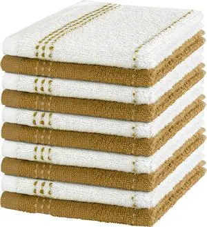 DecorRack 100% Cotton Washcloths 12x12 in, Capuccino Set (10 Pack) DecorRack 100% Cotton Washcloths 12x12 in, Capuccino Set (10 Pack)