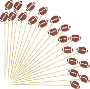 100 Football Cocktail Picks, Decorative Fancy Toothpicks for Appetizers Drinks Fruit Food, 4.7 IN Long Bamboo Skewers Charcuterie Sticks for Rugby Ball Super Bowl Party Supplies Football Themed Decor 100 Football Cocktail Picks, Decorative Fancy Toothpicks for Appetizers Drinks Fruit Food, 4.7 IN Long Bamboo Skewers Charcuterie Sticks for Rugby Ball Super Bowl Party Supplies Football Themed Decor