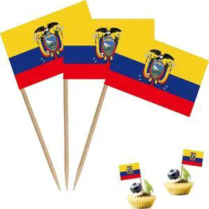 Ecuador Toothpick Flag Ecuadoran Small Mini Cocktail Fruit Cupcakes Toppers Food Stick Flags Decorations,100 Pack Ecuador Toothpick Flag Ecuadoran Small Mini Cocktail Fruit Cupcakes Toppers Food Stick Flags Decorations,100 Pack
