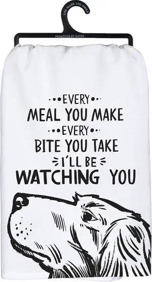 Primitives by Kathy Every Meal You Make Every Bite You Take I'll Be Watching You Decorative Kitchen Towel, 28" x 28" Primitives by Kathy Every Meal You Make Every Bite You Take I'll Be Watching You Decorative Kitchen Towel, 28" x 28"