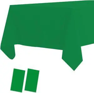 2 Pack Plastic Tablecloths Disposable Plastic Table Cloths Covers for BBQ Picnic Birthday Wedding Parties Waterproof Oil-Proof Cloth Light Weight Green Table Covers 54 x 108 in 2 Pack Plastic Tablecloths Disposable Plastic Table Cloths Covers for BBQ Picnic Birthday Wedding Parties Waterproof Oil-Proof Cloth Light Weight Green Table Covers 54 x 108 in