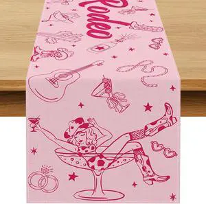 Last Rodeo Bachelorette Party Decorations Western Cowgirl Table Runner Disco Western Lets Go Girls Bach Bridal Shower Home Kitchen Island Decor (13" x 72") Last Rodeo Bachelorette Party Decorations Western Cowgirl Table Runner Disco Western Lets Go Girls Bach Bridal Shower Home Kitchen Island Decor (13" x 72")