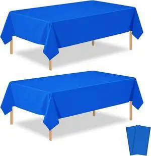 2 Pack Royal Blue Plastic Table Cloth Disposable Rectangle Tablecloth 54 x 108 Inch, Royal Blue Plastic Table Covers for Birthday Wedding Banquet Picnic Holiday Party Decorations 2 Pack Royal Blue Plastic Table Cloth Disposable Rectangle Tablecloth 54 x 108 Inch, Royal Blue Plastic Table Covers for Birthday Wedding Banquet Picnic Holiday Party Decorations