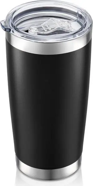 20 oz Tumbler with Lid Stainless Steel Insulated Tumblers, 1 Pack | Leak Proof Lid, Double Wall & Vacuum, Powder Coated, Fit Most Car Cup Holders, for Cold and Hot Drinks, Black 20 oz Tumbler with Lid Stainless Steel Insulated Tumblers, 1 Pack | Leak Proof Lid, Double Wall & Vacuum, Powder Coated, Fit Most Car Cup Holders, for Cold and Hot Drinks, Black