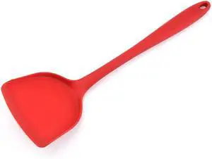 Silicone Wok Spatulas, Non Stick Heat Resistant Spatula Set, Kitchen Cooking Utensil for Frying, Flipping, Turning 13 inch Silicone Nonstick Turner, High Heat Resistant to 480°F(Red) Silicone Wok Spatulas, Non Stick Heat Resistant Spatula Set, Kitchen Cooking Utensil for Frying, Flipping, Turning 13 inch Silicone Nonstick Turner, High Heat Resistant to 480°F(Red)