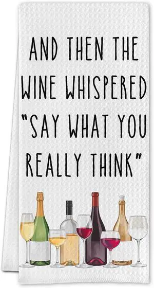 Funny Wine Kitchen Towels, Wine Lover Gifts Dish Tea Towels for Kitchen Bar Cart Decor, Bartender Gifts for Women Men Decorative Hand Towel, 16x24 Inch Funny Wine Kitchen Towels, Wine Lover Gifts Dish Tea Towels for Kitchen Bar Cart Decor, Bartender Gifts for Women Men Decorative Hand Towel, 16x24 Inch