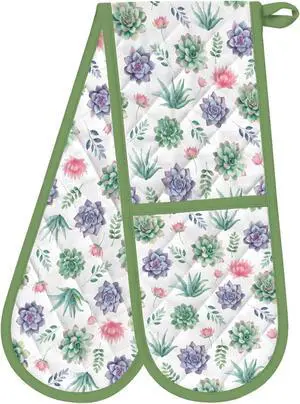 Green Double Oven Mitts - Succulent Heat Resistant with Cotton Lining & Hanging Ropes, Extra Long Oven Mitts Cute for Baking, BBQ, Kitchen Gadgets| Christmas Birthday Gift for Succulent Lovers, Mom Green Double Oven Mitts - Succulent Heat Resistant with Cotton Lining & Hanging Ropes, Extra Long Oven Mitts Cute for Baking, BBQ, Kitchen Gadgets| Christmas Birthday Gift for Succulent Lovers, Mom