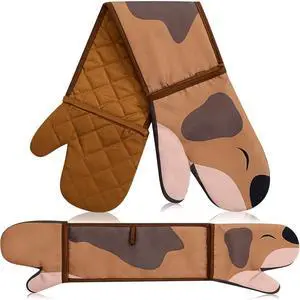Funnymoom Dachshund Oven Mitts, Funny Dog Oven Mitts Heat Resistant | Funny Oven Mitts, Dog Design, Heat Resistant Fabric, Double Mitts Set, Cooking Baking Grilling Gift for Dog Lovers Funnymoom Dachshund Oven Mitts, Funny Dog Oven Mitts Heat Resistant | Funny Oven Mitts, Dog Design, Heat Resistant Fabric, Double Mitts Set, Cooking Baking Grilling Gift for Dog Lovers