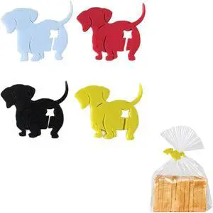 Cat Dog Butt Bread Clip - 4 Pack Reusable Food Bag Clips, Keep Your Food Fresh with Adorable Pet-Themed Design (Dog) Cat Dog Butt Bread Clip - 4 Pack Reusable Food Bag Clips, Keep Your Food Fresh with Adorable Pet-Themed Design (Dog)
