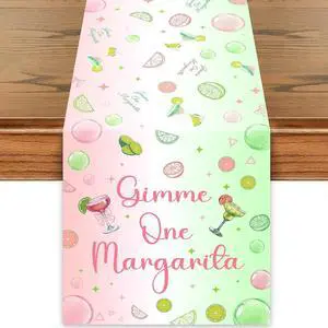 Margarita Party Decorations Table Runner - Pink Green Mexican Taco Bar Decoration for Dining Room Kitchen Island, Margarita Cocktail Party Supplies for Wedding Bachelorette Birthday Margarita Party Decorations Table Runner - Pink Green Mexican Taco Bar Decoration for Dining Room Kitchen Island, Margarita Cocktail Party Supplies for Wedding Bachelorette Birthday
