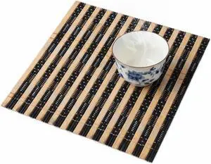 Leadigol Set of 4 Bamboo Placemats Teacup Mat Multipurpose Tea Tableware Pad Insulation Waterproof Table Mats for Dining Room and Kitchen Leadigol Set of 4 Bamboo Placemats Teacup Mat Multipurpose Tea Tableware Pad Insulation Waterproof Table Mats for Dining Room and Kitchen