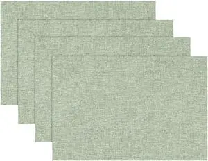 Artoid Mode Sage Green Placemats Set of 4, 12x18 Inch Spring Summer Washable Holiday Table Mats for Party Kitchen Dining Decoration Artoid Mode Sage Green Placemats Set of 4, 12x18 Inch Spring Summer Washable Holiday Table Mats for Party Kitchen Dining Decoration