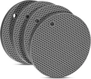 Silicone Trivets for Hot Dishes, Food-Grade Silicone, BPA Free 4PCS | It Can Be Placed on Kitchen Countertops, Dining Tables, or in Pots to Prevent Burns, and Is Dishwasher-Safe. Silicone Trivets for Hot Dishes, Food-Grade Silicone, BPA Free 4PCS | It Can Be Placed on Kitchen Countertops, Dining Tables, or in Pots to Prevent Burns, and Is Dishwasher-Safe.