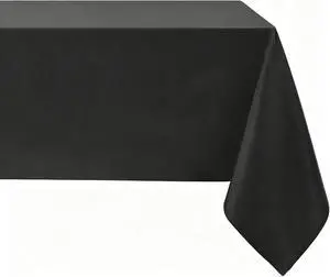 Softalker Rectangle Tablecloth, Waterproof Table Cloths Wrinkle Free Fabric Washable Polyester Table Cover for Dining Party Outdoor Camping Wedding - 60 x 84 inch, Black Softalker Rectangle Tablecloth, Waterproof Table Cloths Wrinkle Free Fabric Washable Polyester Table Cover for Dining Party Outdoor Camping Wedding - 60 x 84 inch, Black