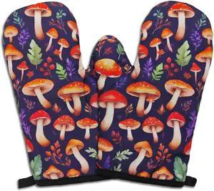 2 Pcs Funny Oven Mitts Colorful Mushroom Heat Resistant Kitchen Mitts Trendy Silicone Non-Slip Oven Mitts with Hanging Loop Great Birthday Gifts for Cooking Lover Hostess Friend Baker Chef 2 Pcs Funny Oven Mitts Colorful Mushroom Heat Resistant Kitchen Mitts Trendy Silicone Non-Slip Oven Mitts with Hanging Loop Great Birthday Gifts for Cooking Lover Hostess Friend Baker Chef