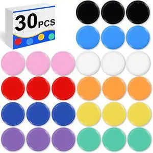 DIYMAG 30Pcs Fridge Magnets 10 Colors Round Decorative Magnet | Colorful Locker Magnetic Small Refrigerator Magnetism for WhiteBoard Kitchen Office, Classroom DIYMAG 30Pcs Fridge Magnets 10 Colors Round Decorative Magnet | Colorful Locker Magnetic Small Refrigerator Magnetism for WhiteBoard Kitchen Office, Classroom
