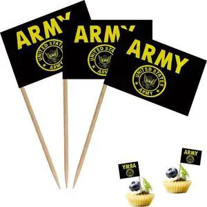 US Army Gold Crest Toothpick Flag Small Mini United States Military Cocktail Fruit Cupcakes Toppers Food Stick Flags Decorations,100 Pack US Army Gold Crest Toothpick Flag Small Mini United States Military Cocktail Fruit Cupcakes Toppers Food Stick Flags Decorations,100 Pack