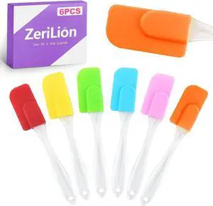 6 Piece Mini Silicone Spatula Set, Small Rubber Spatulas Heat Resistant Non-Stick for Baking, Cooking, Mixing, Kitchen Use 6 Piece Mini Silicone Spatula Set, Small Rubber Spatulas Heat Resistant Non-Stick for Baking, Cooking, Mixing, Kitchen Use