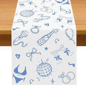 Pudodo Mamma Mia Table Runner Italian Themed Bachelorette Party Last Disco Wedding Bridal Shower Kitchen Dining Room Home Decoration (13" x 72") Pudodo Mamma Mia Table Runner Italian Themed Bachelorette Party Last Disco Wedding Bridal Shower Kitchen Dining Room Home Decoration (13" x 72")