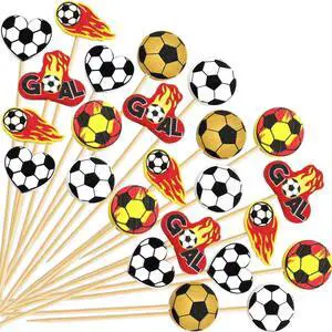 WorldBazaar Soccer Cocktail Picks 120PCS 4.7 Inch Long Toothpicks | For Appetizers , Soccer Food Fruit Sticks , Sports Party Supplies, Soccer Party Decorations , Kids Adults WorldBazaar Soccer Cocktail Picks 120PCS 4.7 Inch Long Toothpicks | For Appetizers , Soccer Food Fruit Sticks , Sports Party Supplies, Soccer Party Decorations , Kids Adults