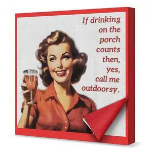 20-Pack Funny Cocktail Napkins, 3-Ply, 5" Folded (Vintage Red) | Absorbent Retro Cocktail Napkins with Funny Sayings; Conversation Starters for Bachelorette Parties, Bridal Showers & Brunch 20-Pack Funny Cocktail Napkins, 3-Ply, 5" Folded (Vintage Red) | Absorbent Retro Cocktail Napkins with Funny Sayings; Conversation Starters for Bachelorette Parties, Bridal Showers & Brunch