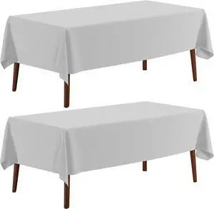 CXPSINC Plastic Tablecloth 54" x 108"Disposable Tablecloth Rectangle Plastic Table Cover for 6 to 8 Foot Tables Indoor or Outdoor Parties Birthdays Christmas (Silver Grey, 2 Pack) CXPSINC Plastic Tablecloth 54" x 108"Disposable Tablecloth Rectangle Plastic Table Cover for 6 to 8 Foot Tables Indoor or Outdoor Parties Birthdays Christmas (Silver Grey, 2 Pack)