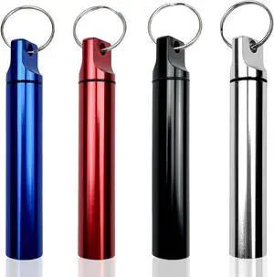 4PCS Metal Portable Toothpick Holder Box Waterproof Pocket Container with Keychain for Travel, Camping, and Outdoor Use 4PCS Metal Portable Toothpick Holder Box Waterproof Pocket Container with Keychain for Travel, Camping, and Outdoor Use