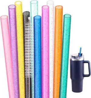 Dakoufish Replacement Glitter Straws for Stanley|Owala|Simple Modern 40oz 30oz Tumbler,10 Pack 12 Inch Reusable Straws With Cleaning Brush For Stanley Hydro Jug Cup,Dishwasher Safe (Mix 10color) Dakoufish Replacement Glitter Straws for Stanley|Owala|Simple Modern 40oz 30oz Tumbler,10 Pack 12 Inch Reusable Straws With Cleaning Brush For Stanley Hydro Jug Cup,Dishwasher Safe (Mix 10color)