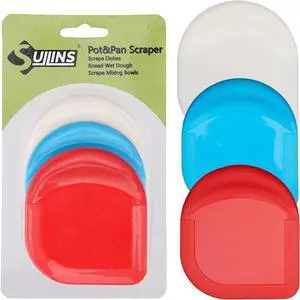 SULLINS Pan Scraper, Pack Of 3 | Pan Scraper Tool | Pot Scraper | Dish Scraper | Dish Scraper Tool | Unique Silicone Grip Design - No Slipping Unlike Other Scrapers SULLINS Pan Scraper, Pack Of 3 | Pan Scraper Tool | Pot Scraper | Dish Scraper | Dish Scraper Tool | Unique Silicone Grip Design - No Slipping Unlike Other Scrapers