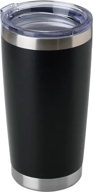 DOMICARE 20oz Stainless Steel Tumbler Bulk with Lid, Double Wall Vacuum Insulated Travel Mug, Powder Coated Coffee Cup, Powder Black, 1 Pack DOMICARE 20oz Stainless Steel Tumbler Bulk with Lid, Double Wall Vacuum Insulated Travel Mug, Powder Coated Coffee Cup, Powder Black, 1 Pack