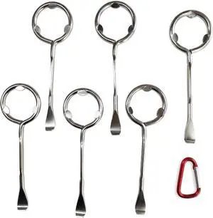 6 Pack Paint Can Opener & Bottle Opener for Painters, Contractors & DIYers | Rustproof metal can opener tool, tough & durable, easily opens paint lids without seal damagecarabiner clip for easy carry 6 Pack Paint Can Opener & Bottle Opener for Painters, Contractors & DIYers | Rustproof metal can opener tool, tough & durable, easily opens paint lids without seal damagecarabiner clip for easy carry