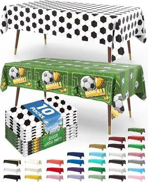 Pureegg Soccer Party Decorations 2026 Plastic Tablecloth | Soccer Birthday Party, Sports Theme, Green White Decor, Rectangle Table Cover Pureegg Soccer Party Decorations 2026 Plastic Tablecloth | Soccer Birthday Party, Sports Theme, Green White Decor, Rectangle Table Cover