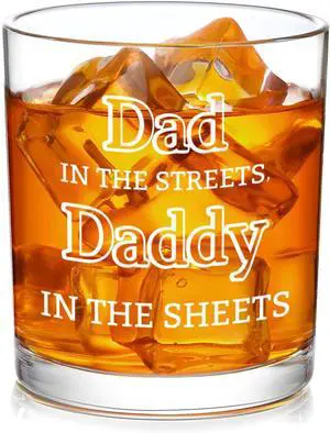 Futtumy Dad In The Streets Daddy In The Sheets Whiskey Glass, Father's Day Gifts for Husband from Wife, Husband Gift from Wife, Funny Boyfriend Gifts for First Time New Dad for Christmas Birthday Futtumy Dad In The Streets Daddy In The Sheets Whiskey Glass, Father's Day Gifts for Husband from Wife, Husband Gift from Wife, Funny Boyfriend Gifts for First Time New Dad for Christmas Birthday