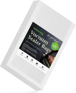 Vacuum Sealer Bags, 8" x 12" Quart, 50 Pcs | Commercial Grade, BPA Free, Sous Vide Compatible, Puncture Prevention, Kitchen Essentials Vacuum Sealer Bags, 8" x 12" Quart, 50 Pcs | Commercial Grade, BPA Free, Sous Vide Compatible, Puncture Prevention, Kitchen Essentials