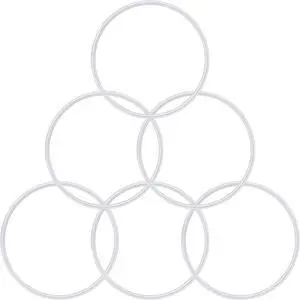 Mudder 6 Pieces Rubber Gasket Replacement Ring Seal White O Ring Compatible with Magic 250w Gasket for Replacement Parts Seal Cups Lids Mudder 6 Pieces Rubber Gasket Replacement Ring Seal White O Ring Compatible with Magic 250w Gasket for Replacement Parts Seal Cups Lids