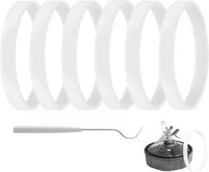 6 Pack Rubber Gaskets Replacement Seal White 3.94 inchO-Ring for Nutri Ninja Blender Replacement for Ninja Auto-iQ Pro Extractor CT680 BL456-30 BL480 BL681A BL682 BL640 6 Pack Rubber Gaskets Replacement Seal White 3.94 inchO-Ring for Nutri Ninja Blender Replacement for Ninja Auto-iQ Pro Extractor CT680 BL456-30 BL480 BL681A BL682 BL640