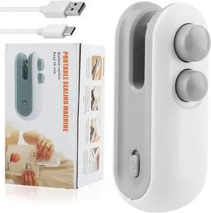 Mini Bag Sealer, 2 in 1 Chip Bag Sealer and Cutter USB Rechargeable | Vacuum Food Sealer Bag, Portable Handheld Snack Bag Sealing Machine Mini Resealer for Plastic Bags Mini Bag Sealer, 2 in 1 Chip Bag Sealer and Cutter USB Rechargeable | Vacuum Food Sealer Bag, Portable Handheld Snack Bag Sealing Machine Mini Resealer for Plastic Bags